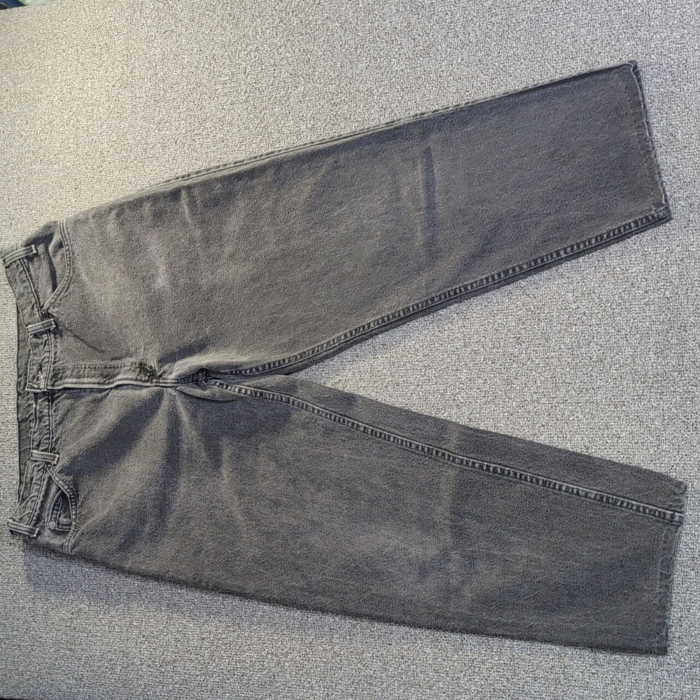 Vintage 90s 1994 Levi's Gray Orange Tab 505 Straight Leg Jeans Size 36x27"